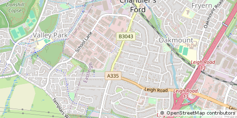 Map of Eastleigh, Hampshire