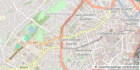 Map of Sheffield