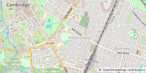 Map of Cambridge, Cambridgeshire