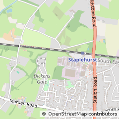 Map of Staplehurst, Kent