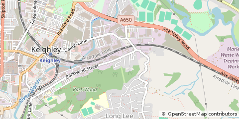 Map of Keighley, West Yorkshire