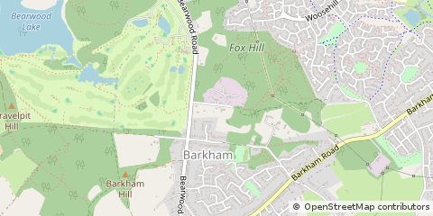 Map of Wokingham, Berkshire