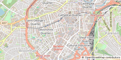 Map of Sheffield
