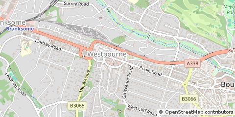 Map of Bournemouth, Dorset