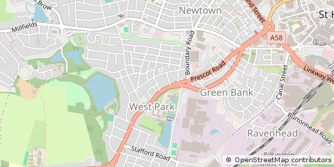 Map of ST Helens, Merseyside