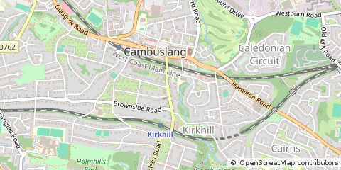 Map of Cambuslang, Glasgow