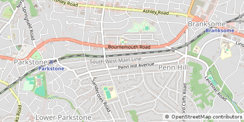 Map of Poole, Dorset