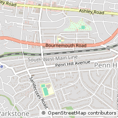 Map of Poole, Dorset