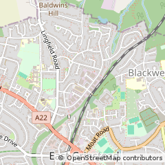 Map of East Grinstead, West Sussex