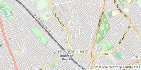 Map of Thornton Heath