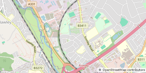 Map of Camberley, Surrey