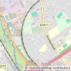 Map of Camberley, Surrey