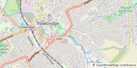Map of Trowbridge, Wiltshire