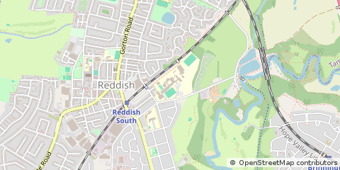 Map of Reddish, Stockport