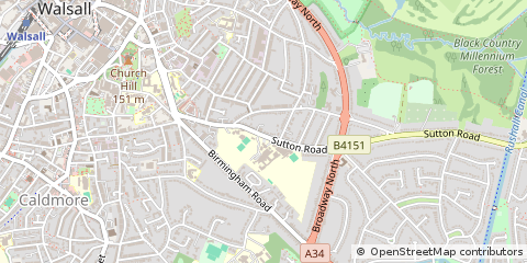 Map of Walsall