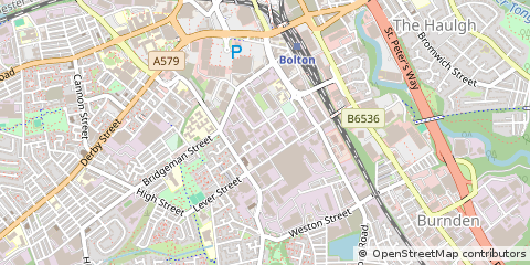 Map of Bolton, Lancashire