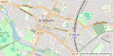 Map of ST. Albans, Hertfordshire