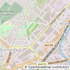 Map of Sheffield, South Yorkshire