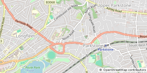 Map of Poole, Dorset