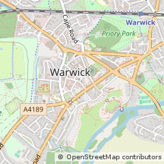 Map of Warwick, Warwickshire