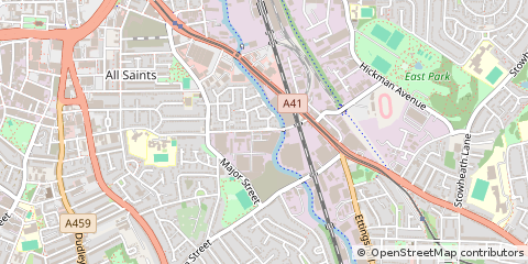 Map of Wolverhampton, West Midlands
