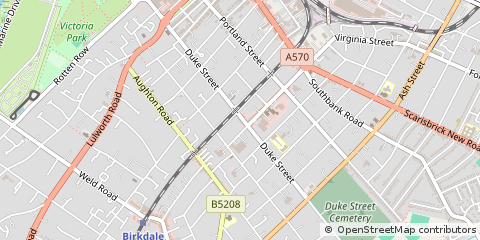 Map of Southport, Merseyside