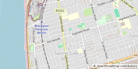 Map of Blackpool, Lancashire