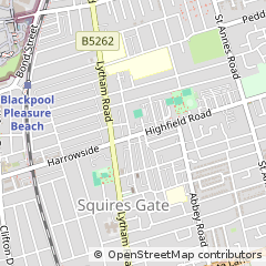 Map of Blackpool, Lancashire