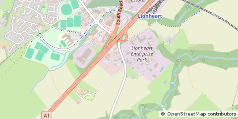 Map of Alnwick, Northumberland
