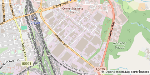 Map of Crewe, Cheshire