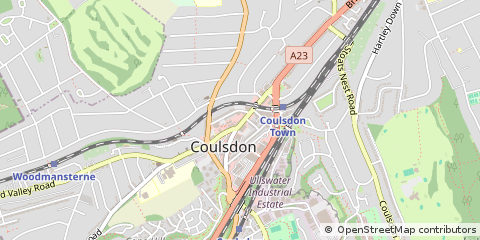 Map of Coulsdon, Surrey