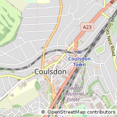 Map of Coulsdon, Surrey