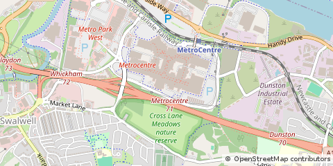 Map of Gateshead
