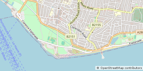 Map of Southsea, Hampshire