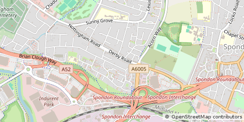 Map of Derby, Derbyshire