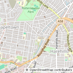 Map of Leeds, West Yorkshire