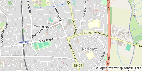 Map of Formby, Merseyside