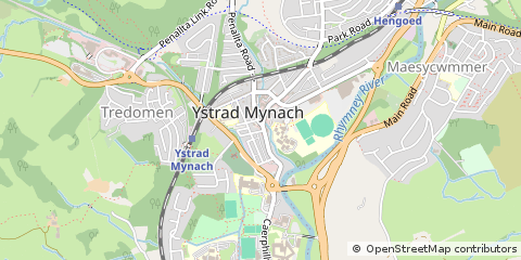 Map of Ystrad Mynach