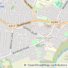 Map of Walton on Thames, Surrey