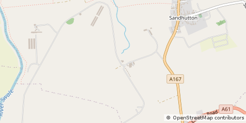 Map of Sandhutton, Thirsk