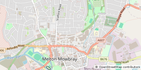 Map of Melton Mowbray, Leicestershire
