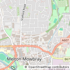 Map of Melton Mowbray, Leicestershire
