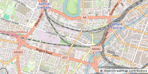 Map of Salford, Manchester