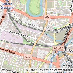 Map of Salford, Manchester