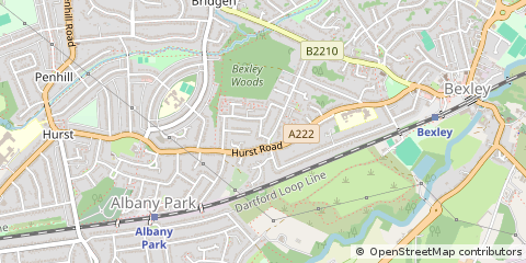 Map of Bexley, Kent