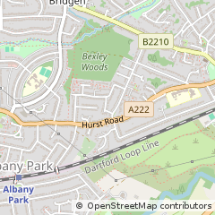 Map of Bexley, Kent