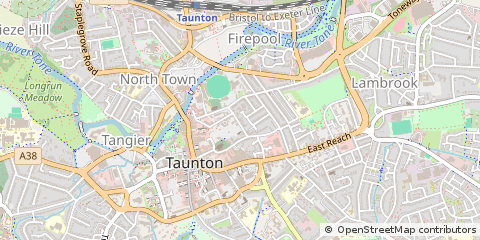 Map of Taunton, Somerset
