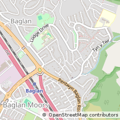 Map of Port Talbot, West Glamorgan