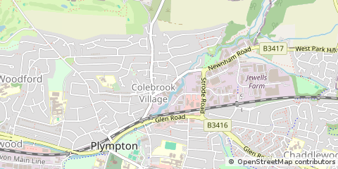 Map of Plympton, Devon
