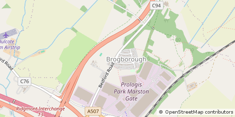 Map of Bedford, Buckinghamshire
